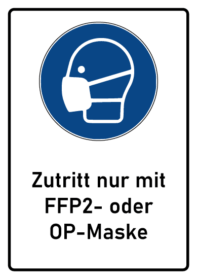 Hinweisschild Maskenpflicht Schild