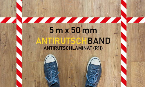 Corona Anti-Rutsch Markierungsband Rot