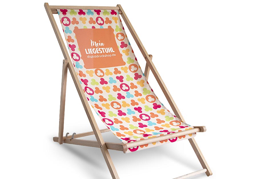 Liegestühle und Strandstühle mit Logo bedrucken