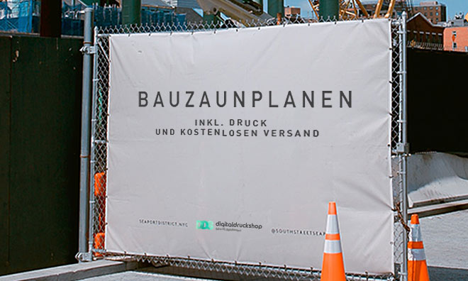 Bauzaunplane bedrucken