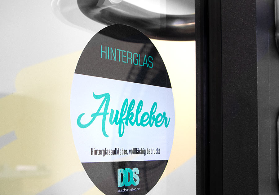 Hinterglasaufkleber drucken Aufkleber Hinterglas