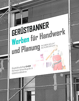 Gerustbanner Drucken Gerustwerbung Gerustplanen Digitaldruckshop